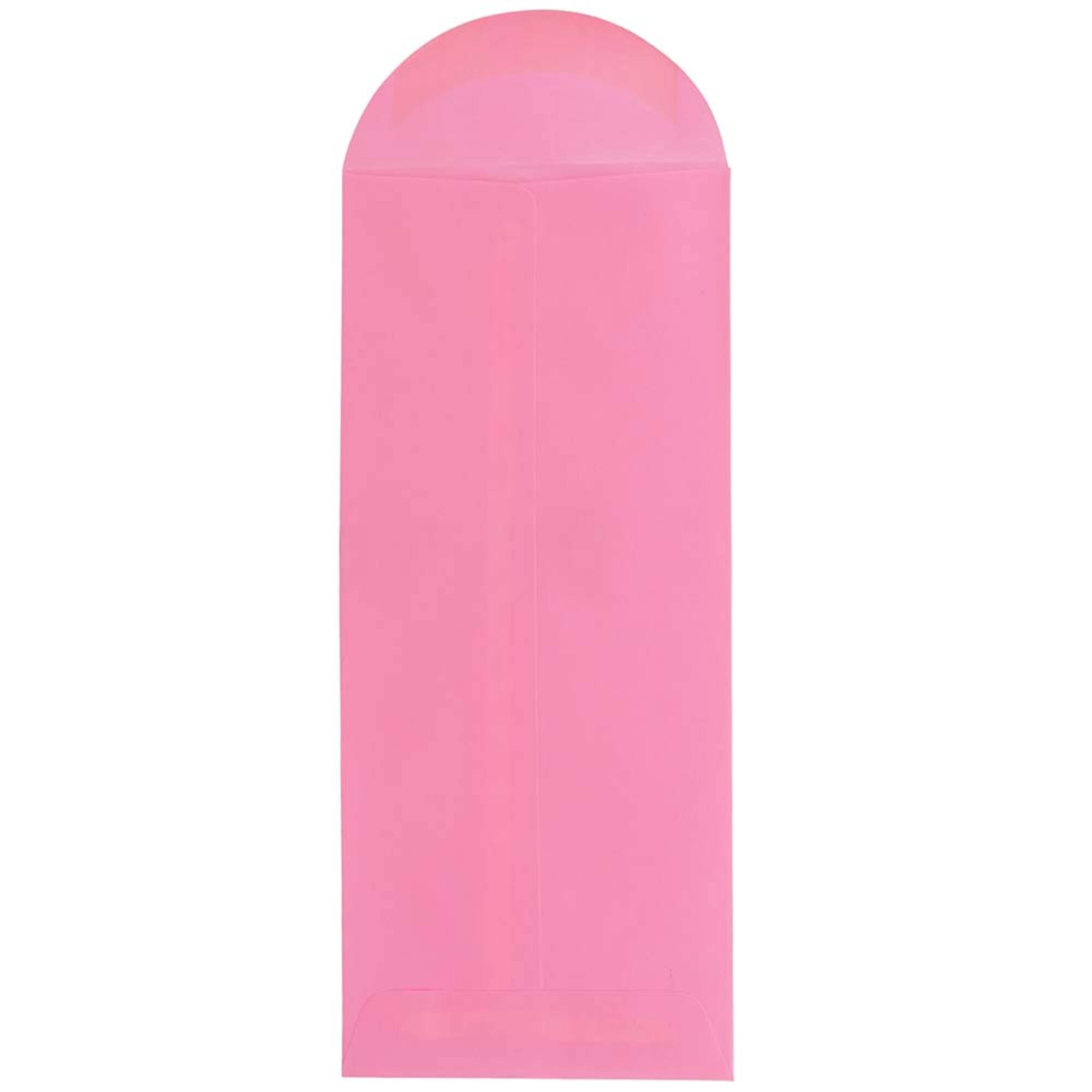 JAM Paper 4.5" x 10.375" Ultra Pink Policy Envelopes, 25ct.